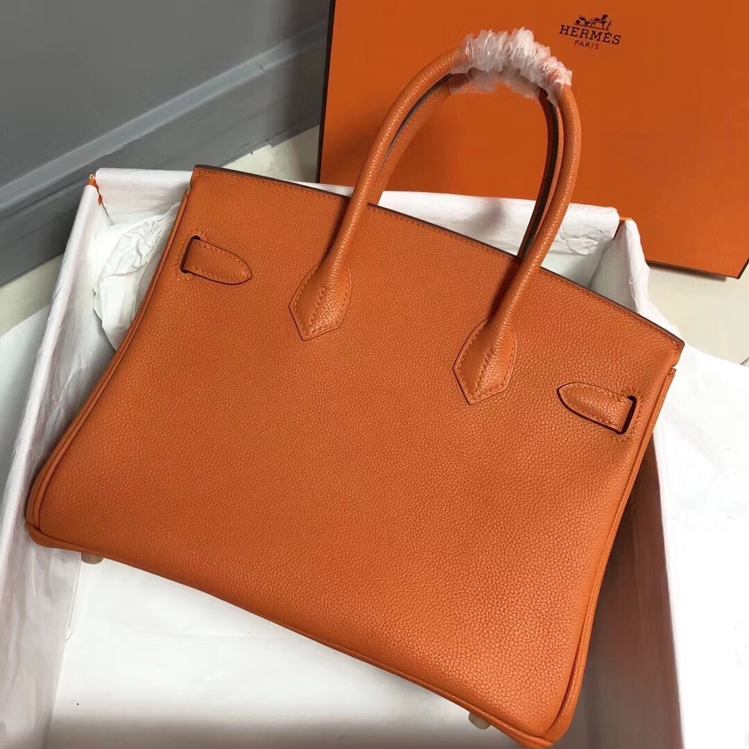 Hermes Birkin 35CM Togo Leather Handbag Orange